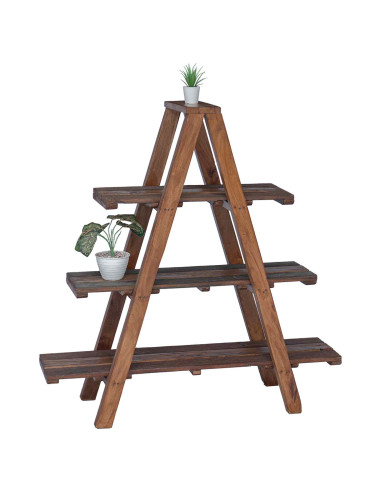 Scaffale pieghevole con lo scaffale Marrone 79.5 x 35 x 112 cm