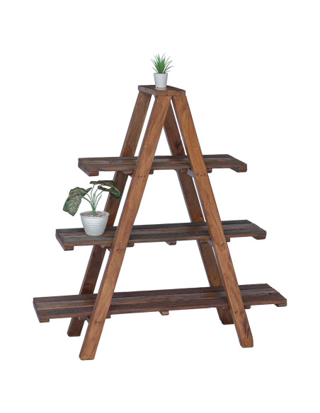 Scaffale pieghevole con lo scaffale Marrone 79.5 x 35 x 112 cm