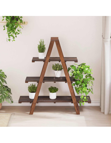 Scaffale pieghevole con lo scaffale Marrone 79.5 x 35 x 112 cm