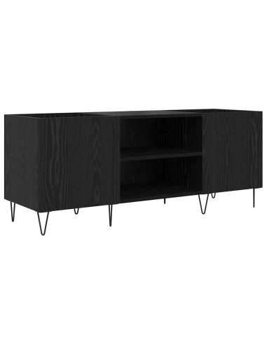 Mobile porta vinili con porta Rovere Nero 121 x 38 x 48 cm
