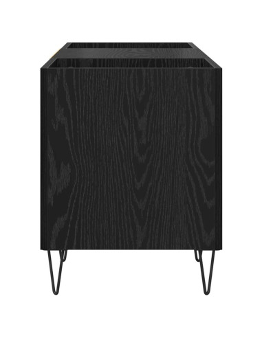 Mobile porta vinili con porta Rovere Nero 121 x 38 x 48 cm