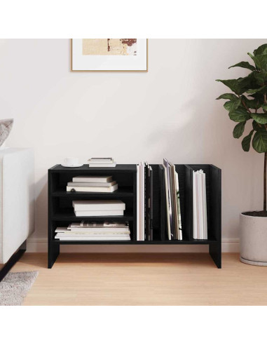 Mobile porta vinili Rovere Nero 78.5 x 35 x 45 cm