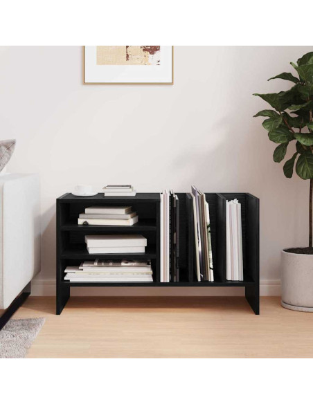 Mobile porta vinili Rovere Nero 78.5 x 35 x 45 cm