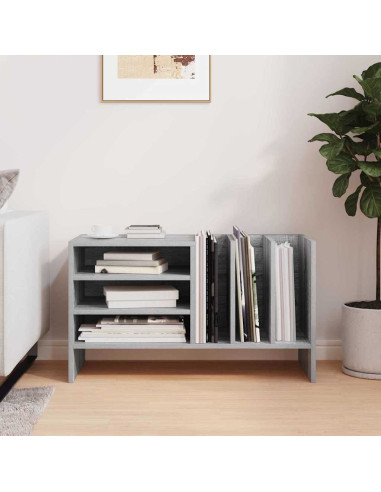 Mobile porta vinili Grigio Sonoma 78.5 x 35 x 45 cm