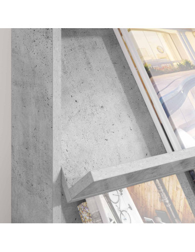 Scaffale per riviste Grigio cemento 70 x 41 x 156 cm