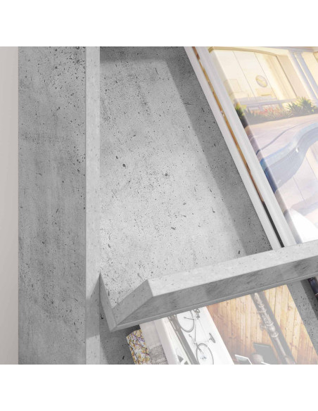 Scaffale per riviste Grigio cemento 70 x 41 x 156 cm
