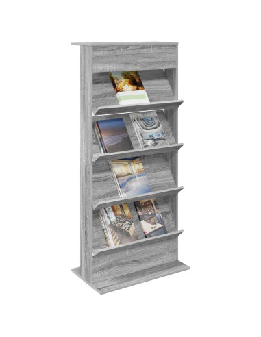 Scaffale per riviste Grigio Sonoma 70 x 41 x 156 cm