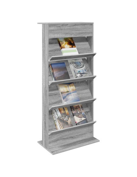 Scaffale per riviste Grigio Sonoma 70 x 41 x 156 cm
