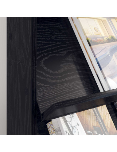 Scaffale per riviste Rovere Nero 70 x 41 x 126 cm