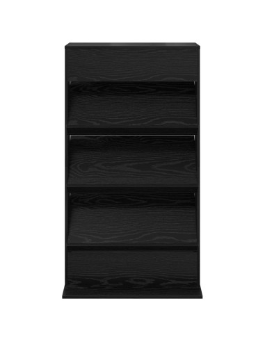 Scaffale per riviste Rovere Nero 70 x 41 x 126 cm
