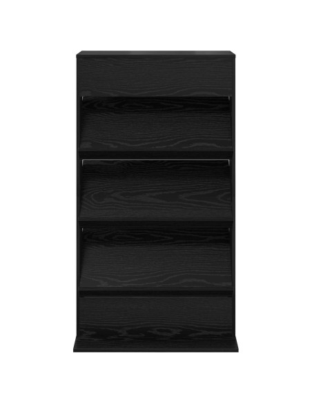 Scaffale per riviste Rovere Nero 70 x 41 x 126 cm