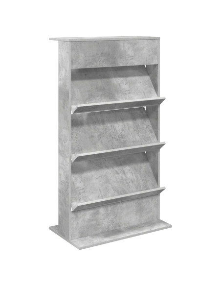 Scaffale per riviste Grigio cemento 70 x 41 x 126 cm