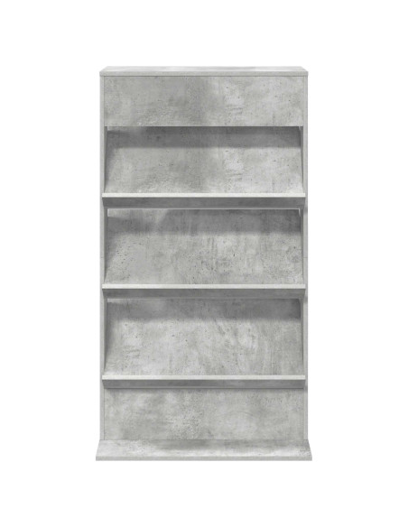 Scaffale per riviste Grigio cemento 70 x 41 x 126 cm