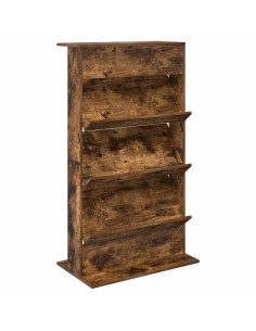 Scaffale per riviste Rovere fumé 70 x 41 x 126 cm 2