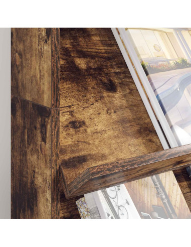 Scaffale per riviste Rovere fumé 70 x 41 x 126 cm