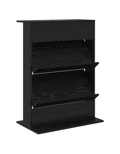 Scaffale per riviste Rovere Nero 70 x 41 x 96 cm