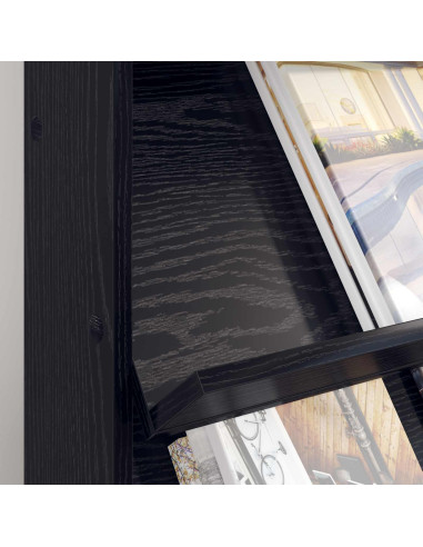 Scaffale per riviste Rovere Nero 70 x 41 x 96 cm