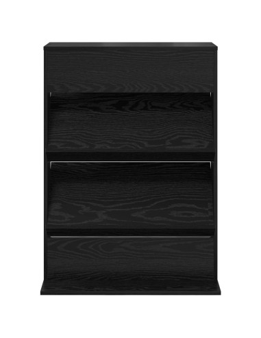 Scaffale per riviste Rovere Nero 70 x 41 x 96 cm