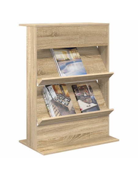 Scaffale per riviste Rovere Sonoma 70 x 41 x 96 cm