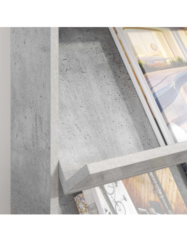 Scaffale per riviste Grigio cemento 70 x 41 x 96 cm