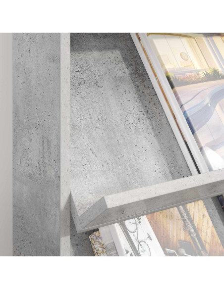 Scaffale per riviste Grigio cemento 70 x 41 x 96 cm