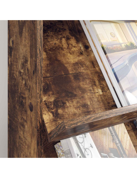 Scaffale per riviste Rovere fumé 70 x 41 x 96 cm