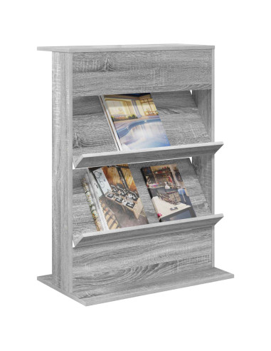 Scaffale per riviste Grigio Sonoma 70 x 41 x 96 cm