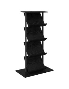 Scaffale per riviste Rovere Nero 68 x 40 x 123.5 cm 2