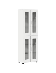 Credenza con porta Bianco 60 x 35 x 182 cm Legno multistrato 2