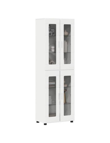 Credenza con porta Bianco 60 x 35 x 182 cm Legno multistrato