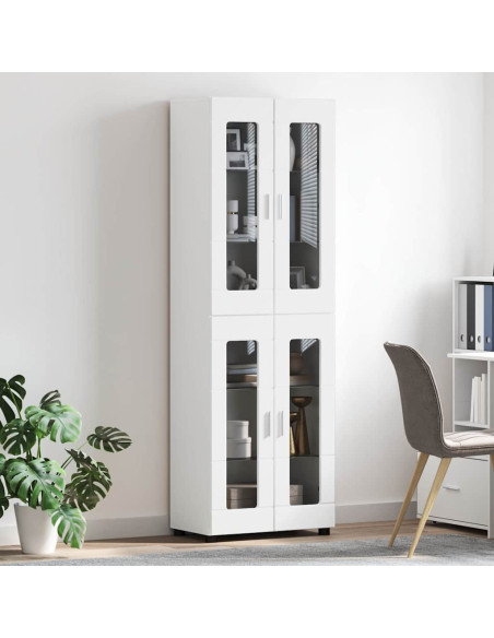 Credenza con porta Bianco 60 x 35 x 182 cm Legno multistrato