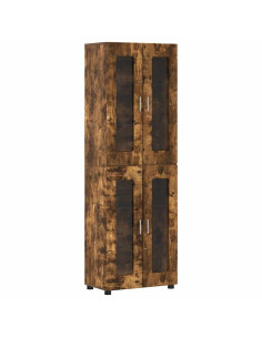 Credenza Rovere fumé 60 x 35 x 182 cm Legno multistrato 2