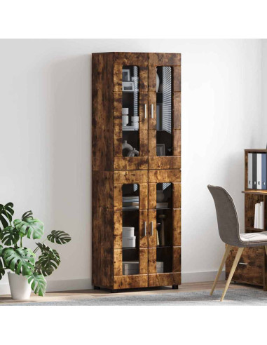 Credenza Rovere fumé 60 x 35 x 182 cm Legno multistrato