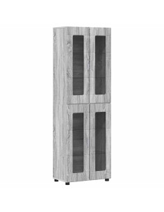 Credenza Grigio Sonoma 60 x 35 x 182 cm Legno multistrato 2
