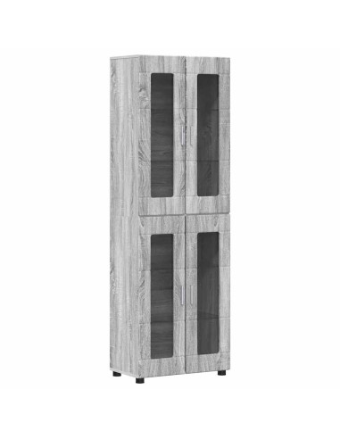 Credenza Grigio Sonoma 60 x 35 x 182 cm Legno multistrato
