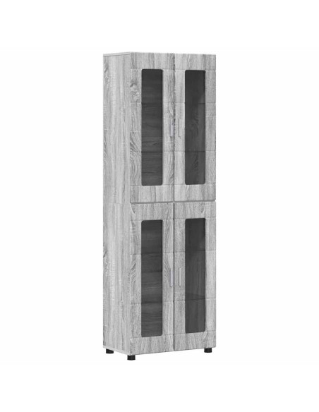 Credenza Grigio Sonoma 60 x 35 x 182 cm Legno multistrato