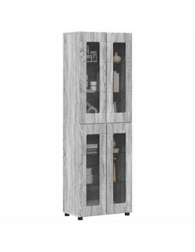 Credenza Grigio Sonoma 60 x 35 x 182 cm Legno multistrato