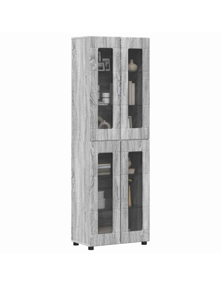 Credenza Grigio Sonoma 60 x 35 x 182 cm Legno multistrato