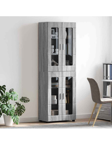 Credenza Grigio Sonoma 60 x 35 x 182 cm Legno multistrato