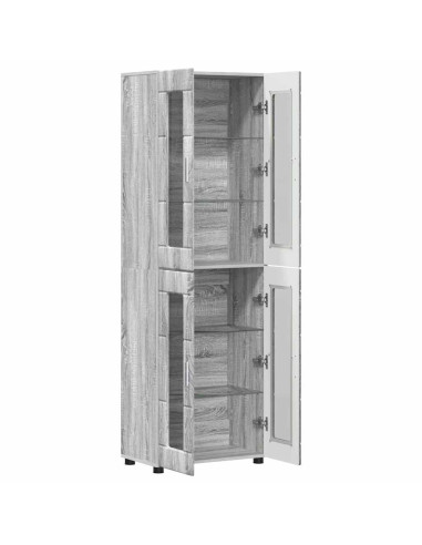 Credenza Grigio Sonoma 60 x 35 x 182 cm Legno multistrato