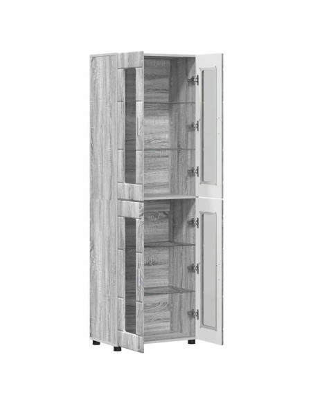 Credenza Grigio Sonoma 60 x 35 x 182 cm Legno multistrato