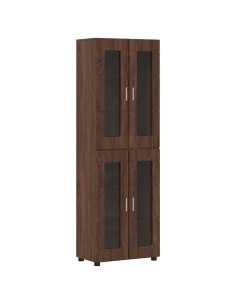 Credenza Rovere Marrone 60 x 35 x 182 cm Legno multistrato 2