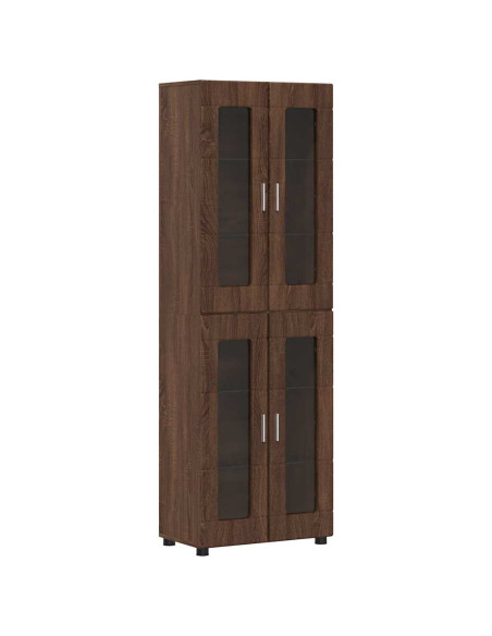 Credenza Rovere Marrone 60 x 35 x 182 cm Legno multistrato