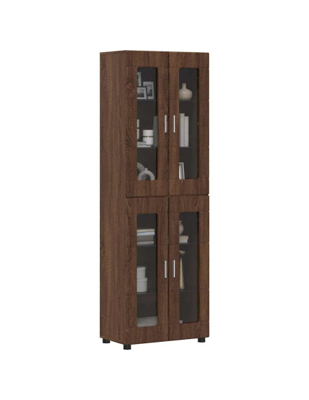 Credenza Rovere Marrone 60 x 35 x 182 cm Legno multistrato