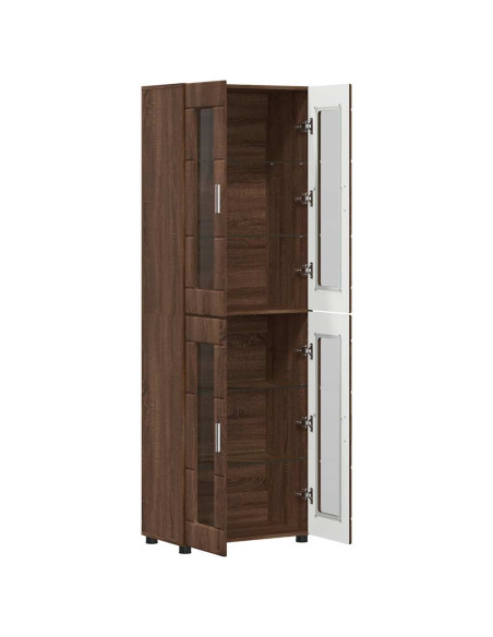 Credenza Rovere Marrone 60 x 35 x 182 cm Legno multistrato