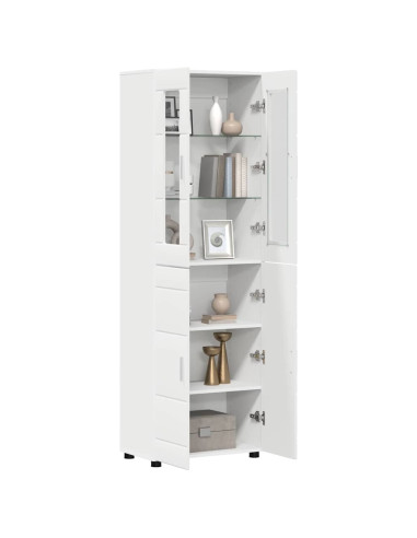 Credenza con porta Bianco 60 x 35 x 182 cm Legno multistrato