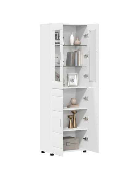 Credenza con porta Bianco 60 x 35 x 182 cm Legno multistrato