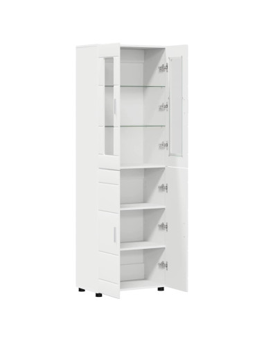 Credenza con porta Bianco 60 x 35 x 182 cm Legno multistrato