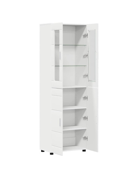 Credenza con porta Bianco 60 x 35 x 182 cm Legno multistrato