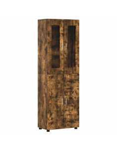 Credenza Rovere fumé 60 x 35 x 182 cm Legno multistrato 2